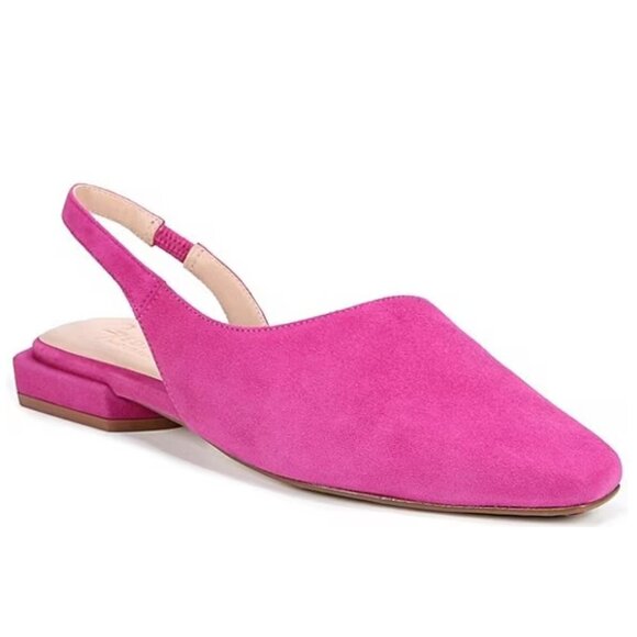 Naturalizer 27 EDIT Avrie Suede Slingback Block Heel Flats - Picture 1 of 9